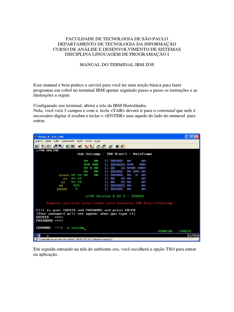 Manual Mainframe Cobol | Download grátis PDF | Mainframe | Linguagem de ...