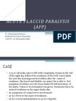 Acute Flaccid Paralysis (AFP) : Dr. Muhammad Haroon Resident Fcps Ii Trainee Deptt. of Pediarics Kks