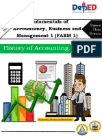 History of Accounting: Fundamentals of Accountancy, Business and Management 1 (FABM 1)