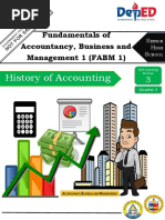 History of Accounting: Fundamentals of Accountancy, Business and Management 1 (FABM 1)