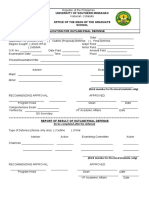 Application and Approval Form For Defense