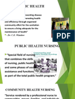 Public Health: - Dr. C.E. Winslow