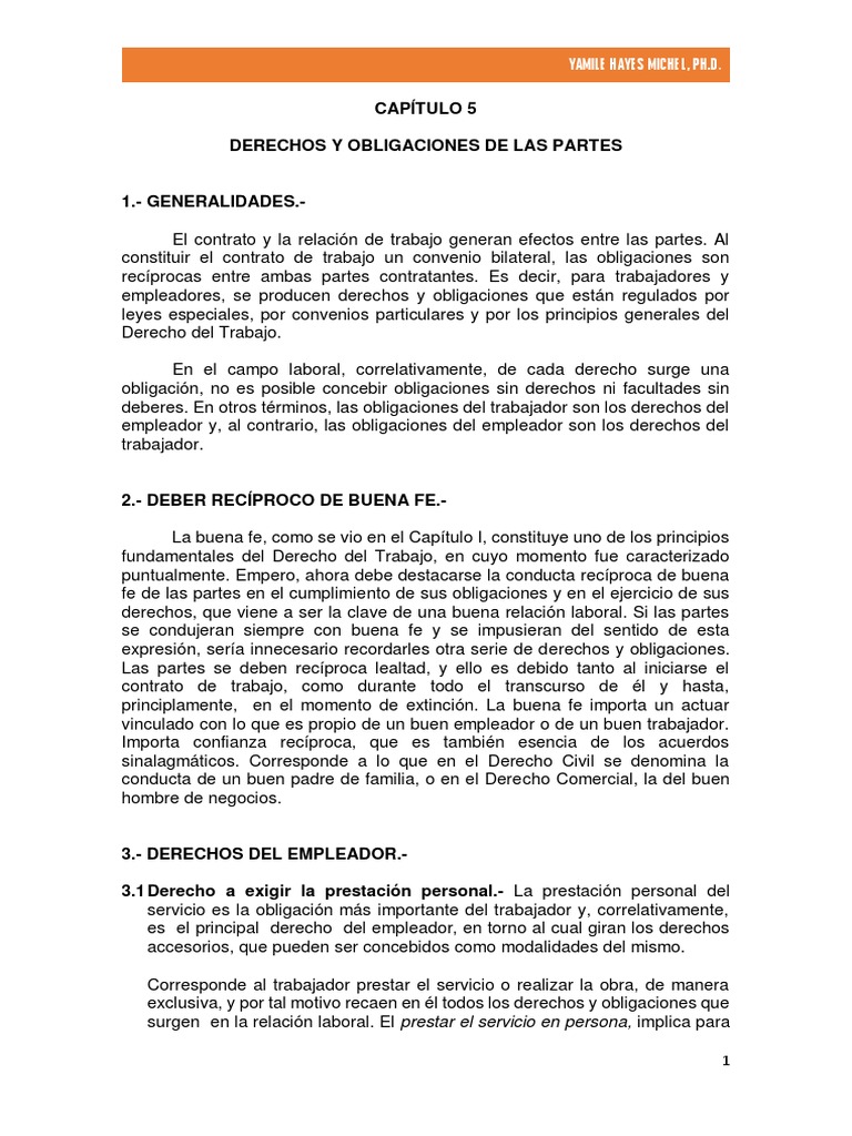 Derechos y Obligaciones Laborales | PDF | Derecho laboral | Salario
