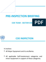 Pre-Inspection Briefing: Coe Team - Sector East