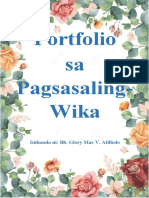 Portfolio Sa Pagsasaling-Wika: Inihanda Ni: Bb. Glory Mae V. Atilledo