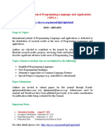  International Journal of Programming Languages and Applications IJPLA
