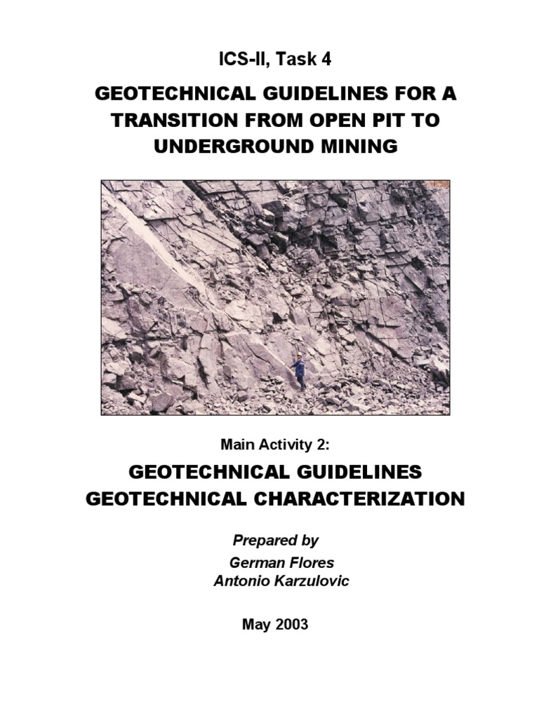 Geotechnical Guidelines for Mining Transition | PDF | Geotechnical ...