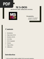 M S-Dos: (Microsoft-Disc Operating System)