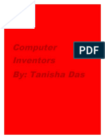 Computer Inventors By: Tanisha Das
