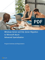 Windows Server and SQL Server Migration To Microsoft Azure Advanced Specialization Overview PDF