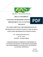 Dilla University College of Business and Economics Department of Accounting and Finance