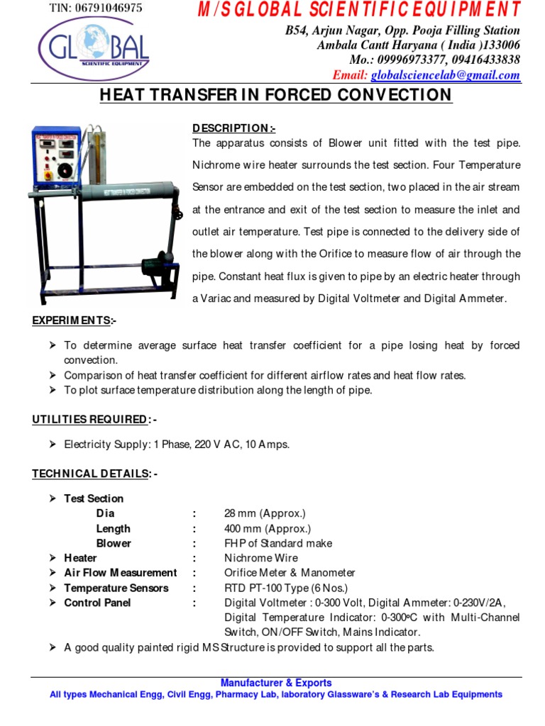 Heat Transfer in Forced Convection | PDF | Heat Transfer | Heat