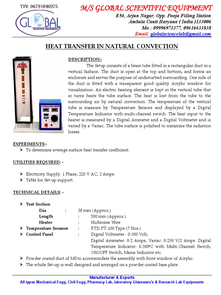 Heat Transfer in Natural Convection | PDF | Vacuum Tube | Heat Transfer