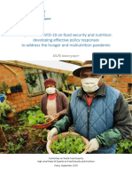 Impacts of COVID-19 On Food Security and Nutrition