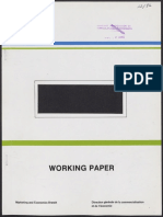 Working Paper: - Agriculture Canada