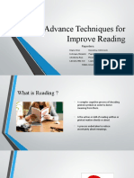 The FINAL PPT For Advance Techniques For Improve Reading