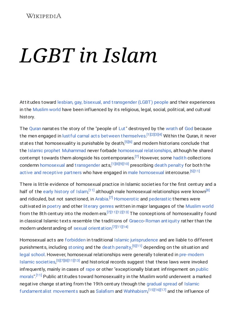LGBT in Islam | PDF | Hadith | Homosexuality