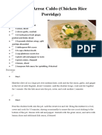 Chicken Arroz Caldo Recipe