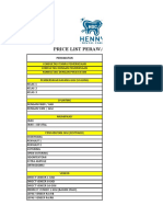 Price List Perawatan HDC