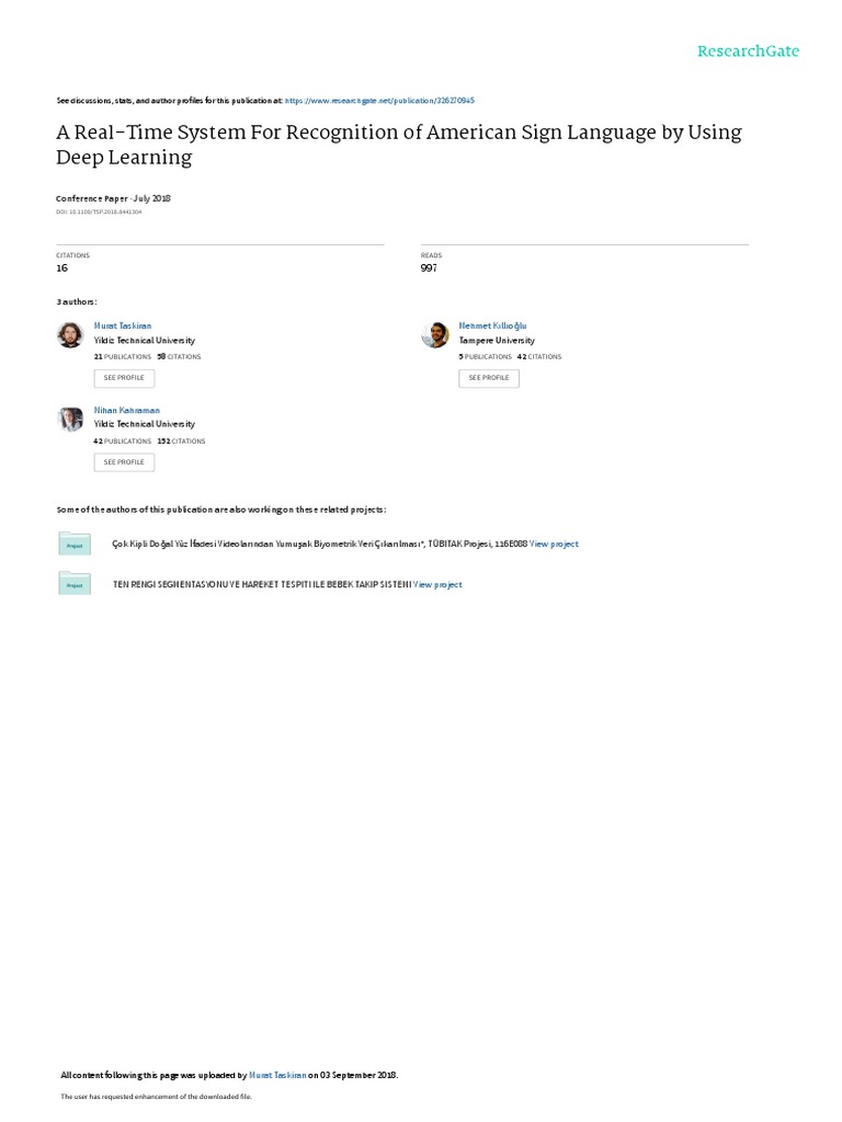 A Real-Time System For Recognition of American Sign Language by Using ...