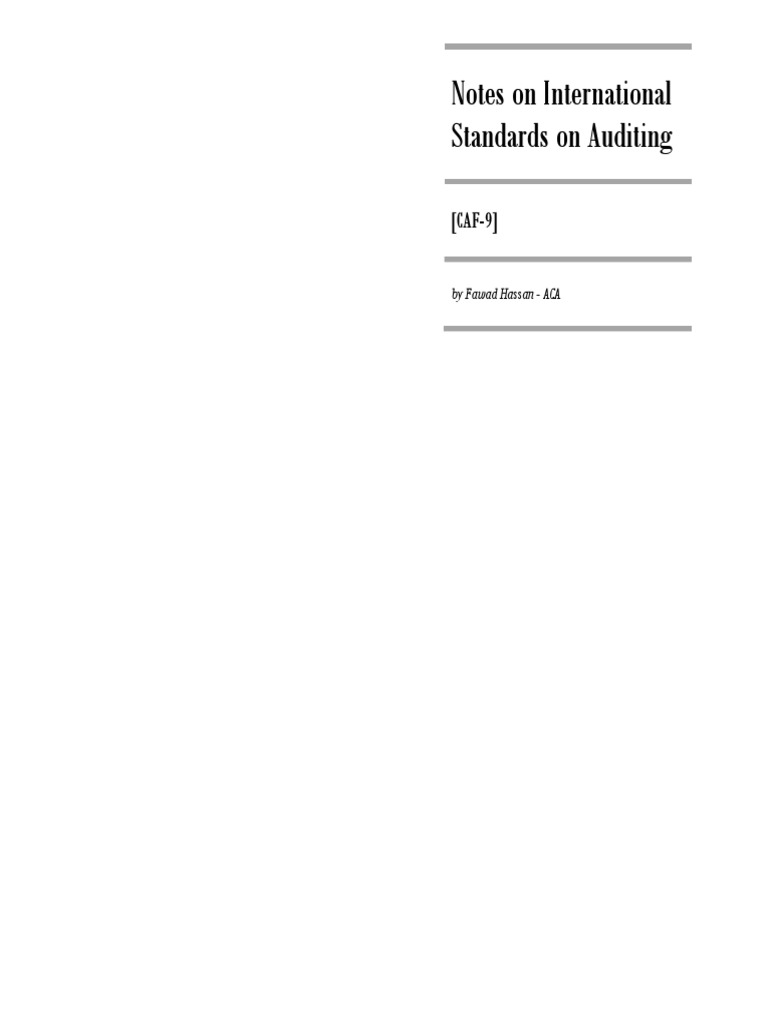 Qamar Audit & Assurance Notes | PDF | Financial Audit | Internal Control