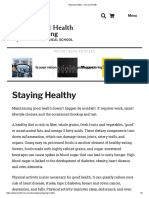 Staying Healthy - Harvard Health