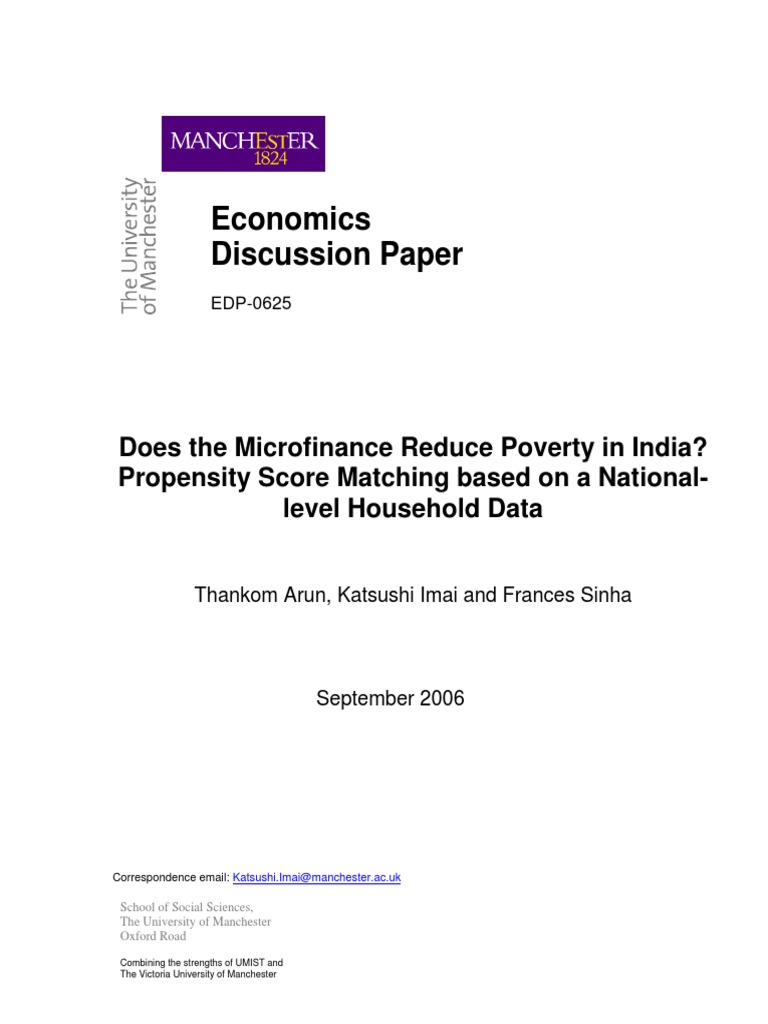 Microfinance's Impact on Poverty in India | PDF | Microfinance ...