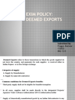EXIM Policy - Deemed Exports - PPT