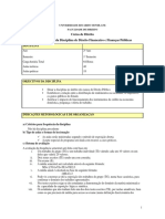 DFFP Plano Analitico 2018 - Distribuição Das Aulas