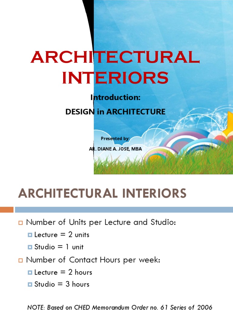 Pid - 1 Design in Architecture | PDF | Interior Design | Design