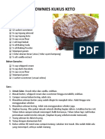 Brownies Kukus Keto: Bahan Cake