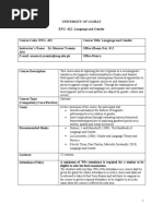 Course Outline. ENG-422. Language and Gender