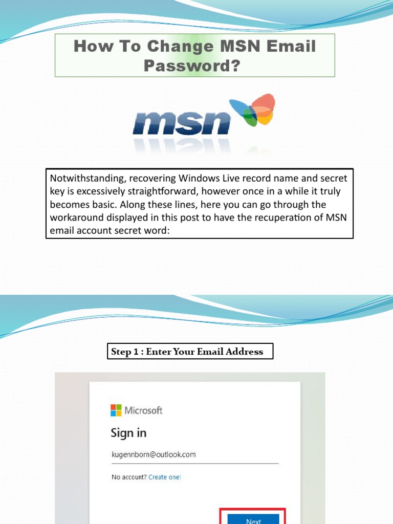How To Change Msn Email Password
