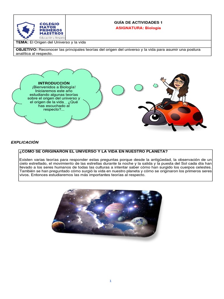 Teorías del Origen del Universo y Vida | PDF | Universo | Espacio