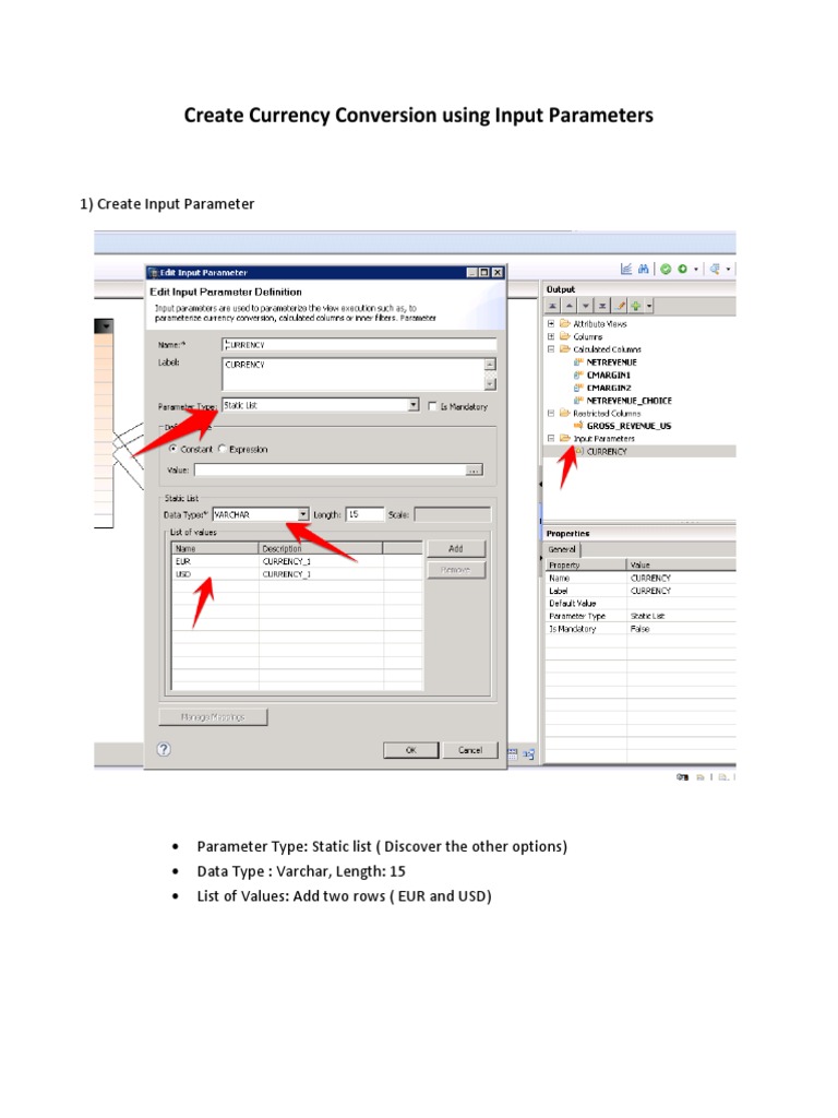 Parameter driven currency conversion a step by step guide to creating