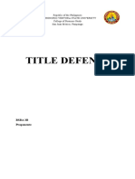 Business Research Title Defense Chechr