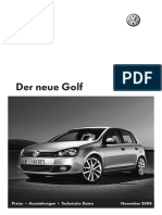 VW Golf Daten