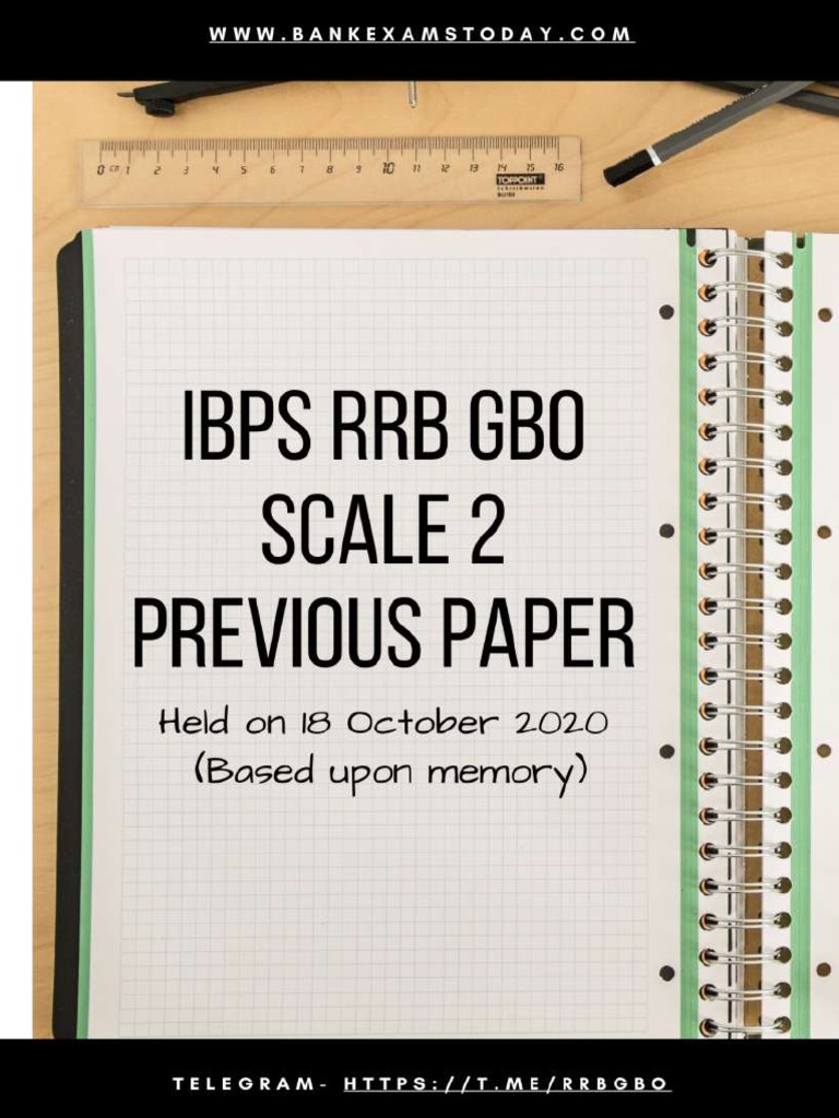 IBPS RRB GBO SCALE 2 Memory Based Paper | PDF | Area | Reserve Bank Of ...