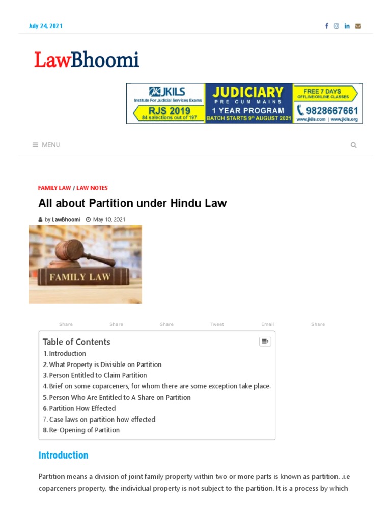 3333 Partition Under Hindu Law Download Free PDF Lawsuit Wife