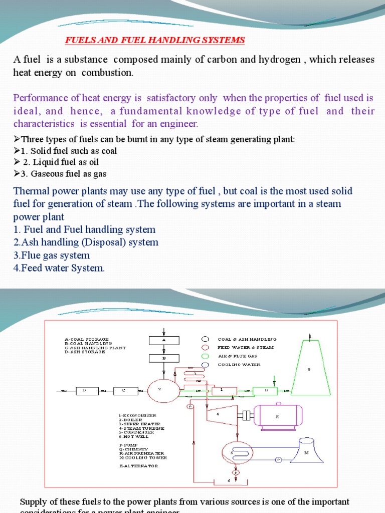 Fuels and Fuel Handling Systems, For Steam Generators | PDF | Fuels | Coal