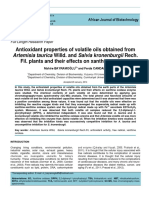 Antioxidant Properties of Volatile Oils Obtained From Fil. Plants and Their Effects On Xanthine Oxidase