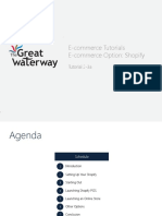 E-Commerce Tutorials E-Commerce Option: Shopify: Tutorial 2-3a