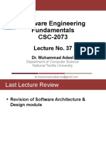 CSC2073 - Lecture 37 (SW Testing - Introduction To Software Testing)