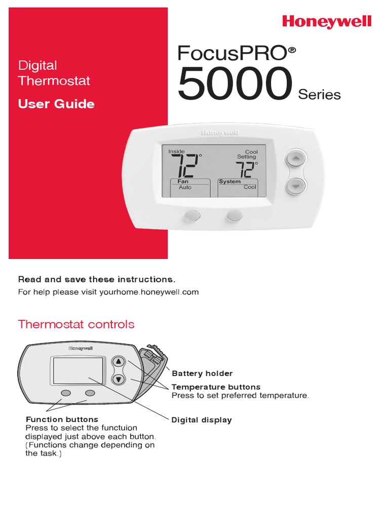 Honeywell th5110d1006 th5110d1022 th5220d1003 th5220d1029 Th5320u1001