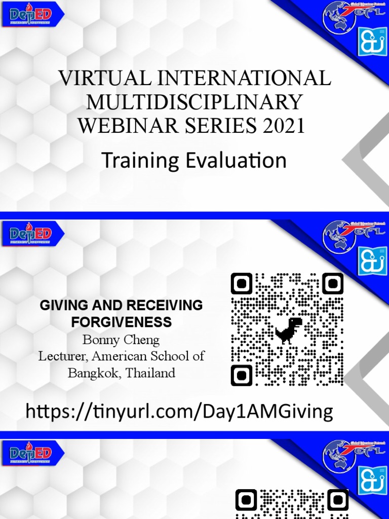 Virtual International Multidisciplinary Webinar Series 2021 Training