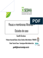 GANDHI XI SESMA Reuso e Membranas Filtrantes Estudos de Caso 1-1-2016