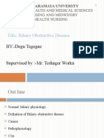 Title Biliary Obstructive Disease: BY:-Degu Tegegne