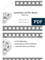 Week One - Aesthetics of Film Music