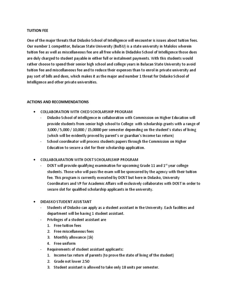 Tuition Fee | PDF | Tuition Payments | Fee