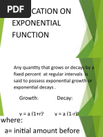 Application On Exponential Function